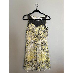 Yellow Floral with Sweetheart Neckline